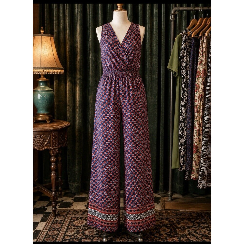 Forever 21 Contemporary Small Wide Leg Jumpsuit Floral